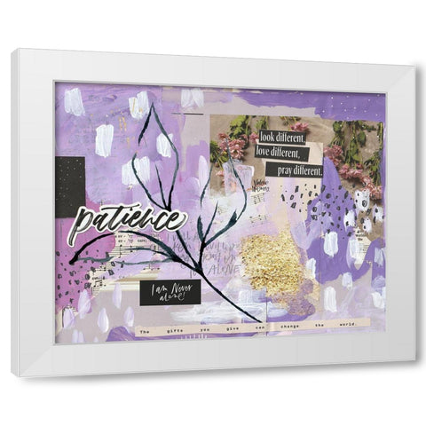 Patience White Modern Wood Framed Art Print by Wieners, Valerie