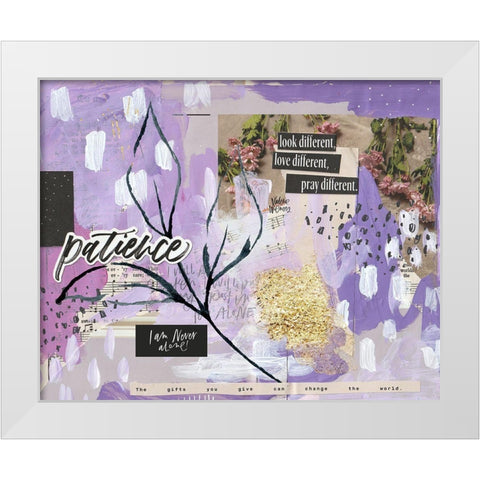 Patience White Modern Wood Framed Art Print by Wieners, Valerie