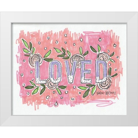 Loved White Modern Wood Framed Art Print by Wieners, Valerie