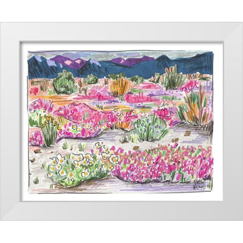 Bloom Desert White Modern Wood Framed Art Print by Wieners, Valerie
