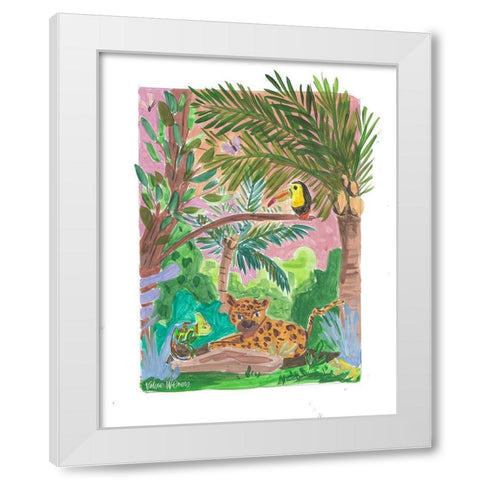 Tropical Animals I White Modern Wood Framed Art Print by Wieners, Valerie