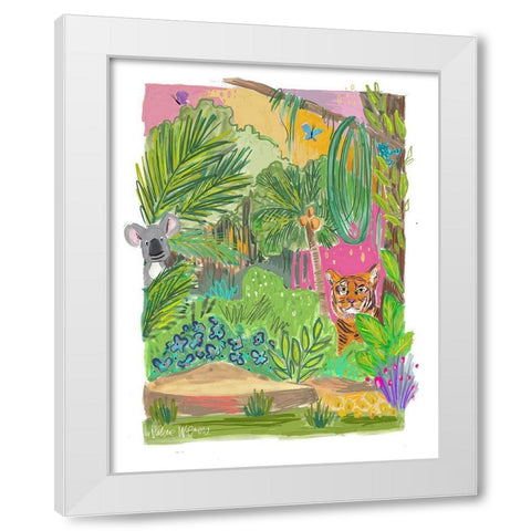 Tropical Animals II White Modern Wood Framed Art Print by Wieners, Valerie