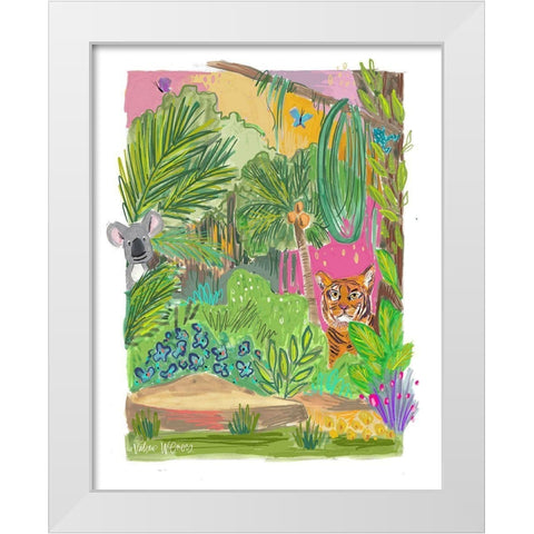 Tropical Animals II White Modern Wood Framed Art Print by Wieners, Valerie