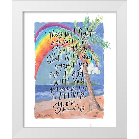 Deliver You White Modern Wood Framed Art Print by Wieners, Valerie