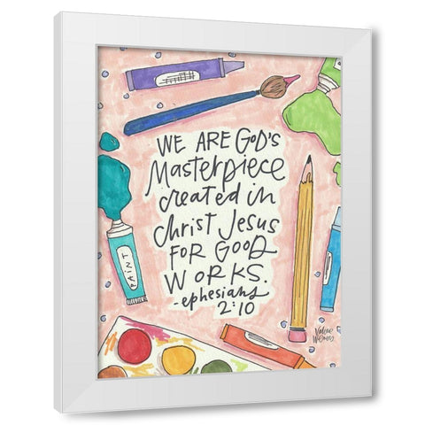 Masterpiece White Modern Wood Framed Art Print by Wieners, Valerie