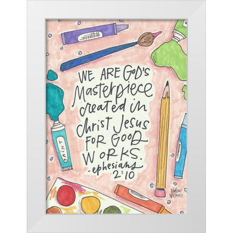 Masterpiece White Modern Wood Framed Art Print by Wieners, Valerie