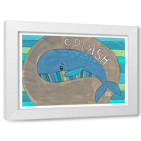 Splash White Modern Wood Framed Art Print by Wieners, Valerie