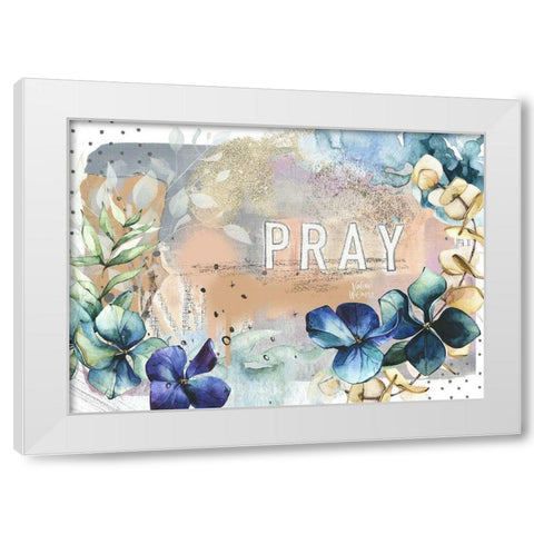 Pray White Modern Wood Framed Art Print by Wieners, Valerie