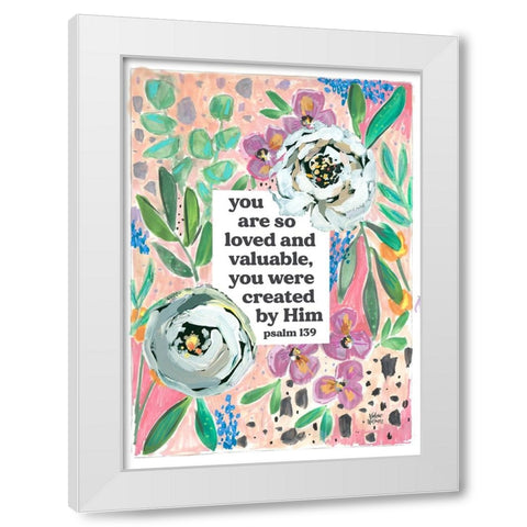 Psalm 139 White Modern Wood Framed Art Print by Wieners, Valerie