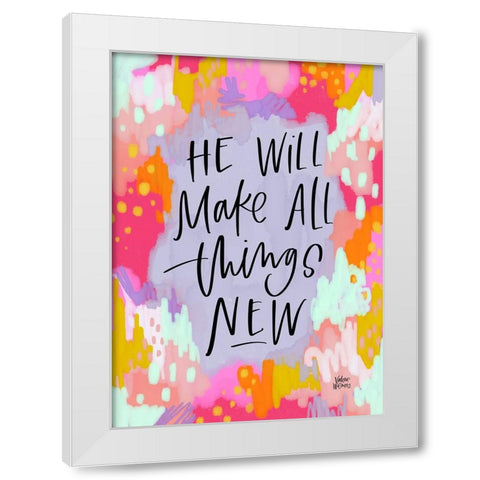 New White Modern Wood Framed Art Print by Wieners, Valerie