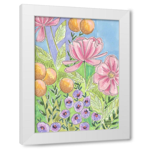 Peony Set II White Modern Wood Framed Art Print by Wieners, Valerie