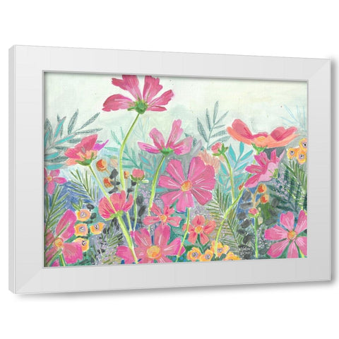 Cosmos White Modern Wood Framed Art Print by Wieners, Valerie