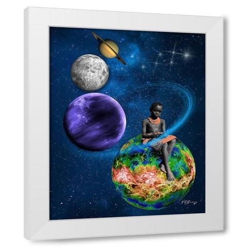 Earth Bound White Modern Wood Framed Art Print by Burney, Yvonne Coleman