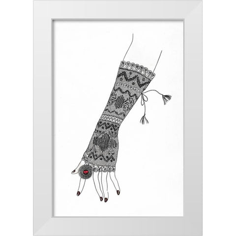 Glowup White Modern Wood Framed Art Print by Sommers, Mindy