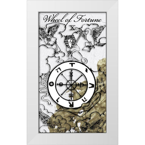 Wheel of Fortune White Modern Wood Framed Art Print by Sommers, Mindy
