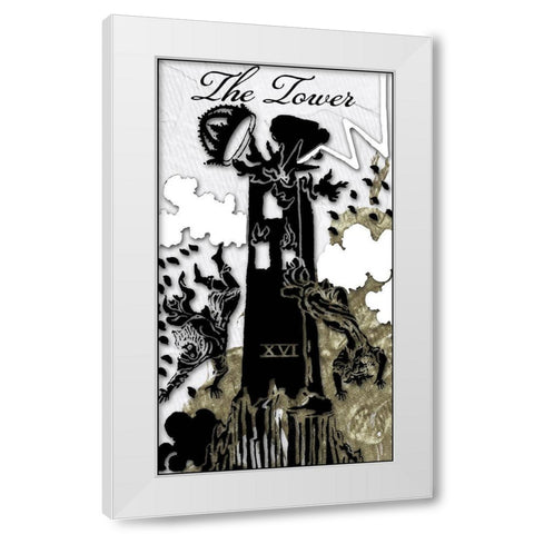 The Tower White Modern Wood Framed Art Print by Sommers, Mindy