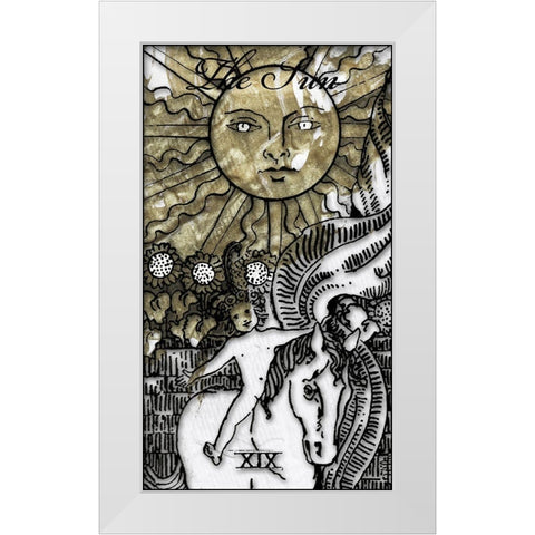 The Sun White Modern Wood Framed Art Print by Sommers, Mindy