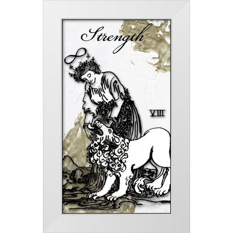 Strength White Modern Wood Framed Art Print by Sommers, Mindy