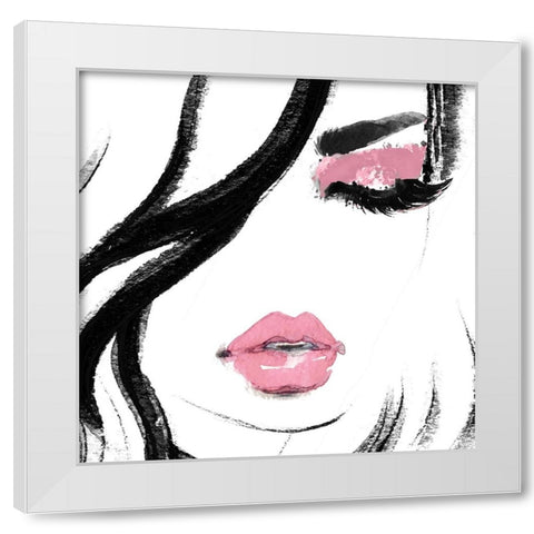 Face White Modern Wood Framed Art Print by Sommers, Mindy