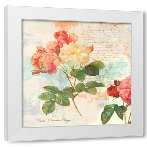 Redoutes Roses 2.0 - I  White Modern Wood Framed Art Print by Chestier, Eric