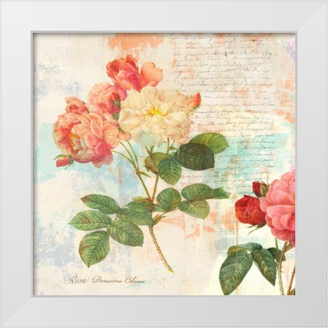 Redoutes Roses 2.0 - I  White Modern Wood Framed Art Print by Chestier, Eric