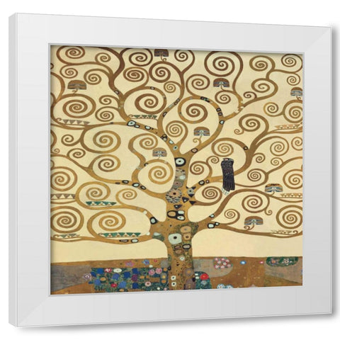 The Tree of Life II White Modern Wood Framed Art Print by Klimt, Gustav