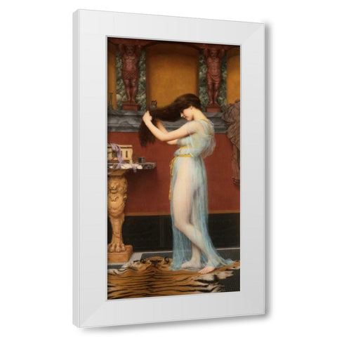 The Toilet White Modern Wood Framed Art Print by Godward, John William
