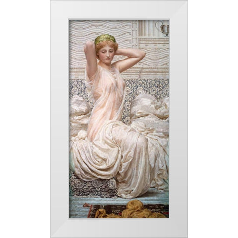 Silver White Modern Wood Framed Art Print by Moore, Albert Joseph