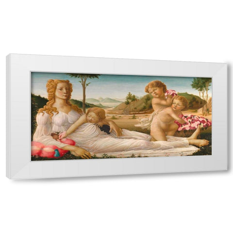 An Allegory White Modern Wood Framed Art Print by After Botticelli