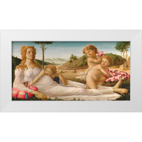 An Allegory White Modern Wood Framed Art Print by After Botticelli