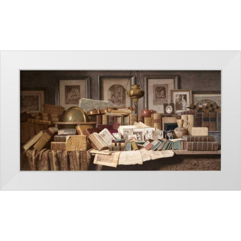 A Connoisseurs Corner White Modern Wood Framed Art Print by Spiers, Benjamin Walter