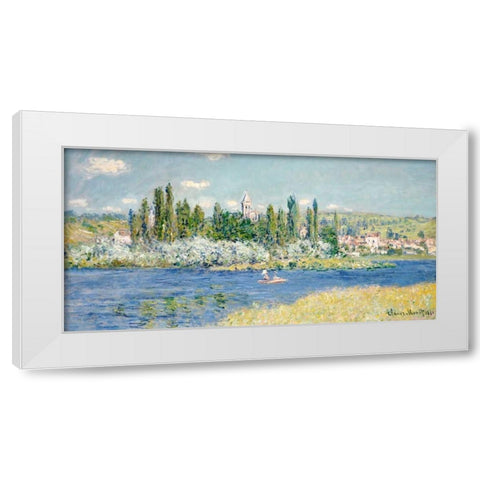 Vetheuil White Modern Wood Framed Art Print by Monet, Claude