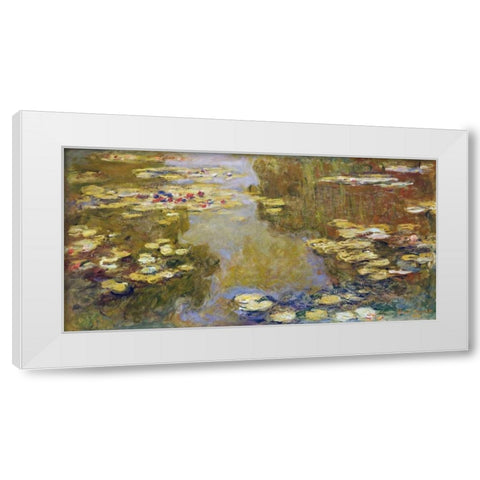The Lily Pond White Modern Wood Framed Art Print by Monet, Claude