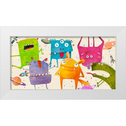 Alien Class White Modern Wood Framed Art Print by Teller, Skip