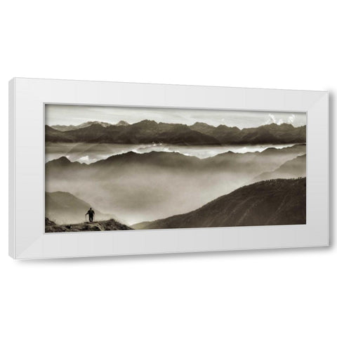 Across my world White Modern Wood Framed Art Print by Ferrua, Fulvio