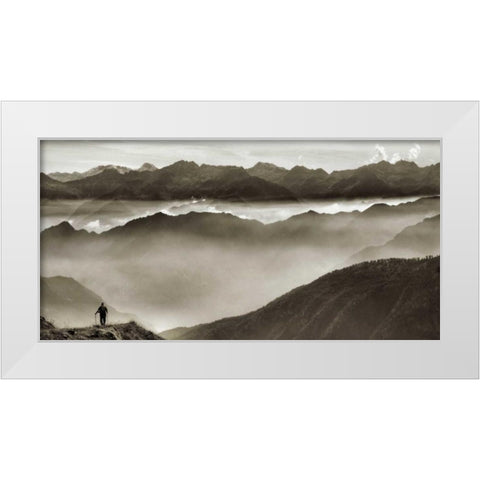 Across my world White Modern Wood Framed Art Print by Ferrua, Fulvio