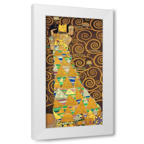 Tree of Life-Brown I White Modern Wood Framed Art Print by Klimt, Gustav