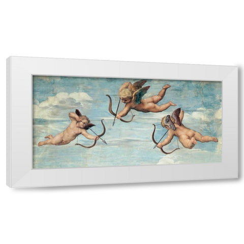 Trionfo di Galatea White Modern Wood Framed Art Print by Raffaello