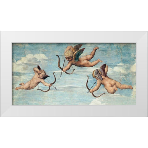 Trionfo di Galatea White Modern Wood Framed Art Print by Raffaello