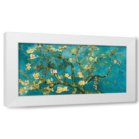 Mandorlo in fiore White Modern Wood Framed Art Print by Van Gogh, Vincent
