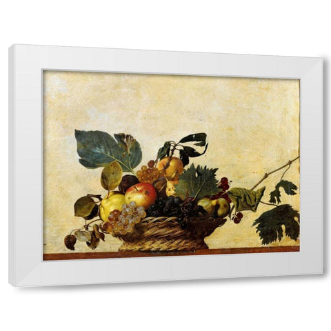 Canestra di frutta White Modern Wood Framed Art Print by Caravaggio