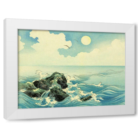 Kojima Island  White Modern Wood Framed Art Print by Konen, Uehara