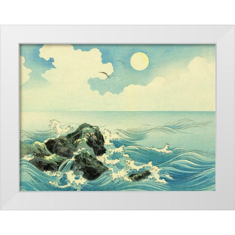 Kojima Island  White Modern Wood Framed Art Print by Konen, Uehara