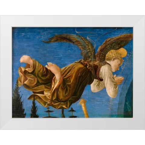 Angelo I White Modern Wood Framed Art Print by Pesellino, Francesco