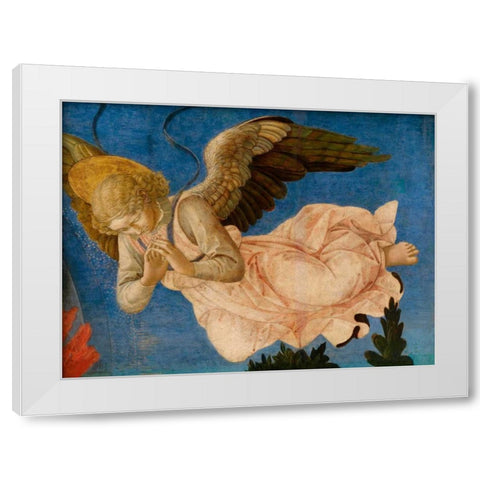 Angelo II White Modern Wood Framed Art Print by Pesellino, Francesco