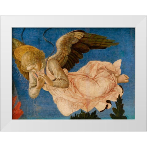 Angelo II White Modern Wood Framed Art Print by Pesellino, Francesco