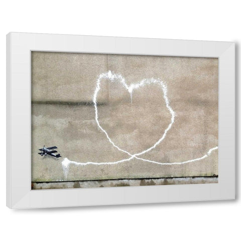 Rumford Street, Liverpool (graffiti attributed to Banksy), detail White Modern Wood Framed Art Print by Anonymous (attributed to Banksy)