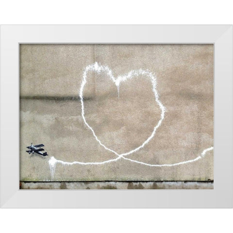 Rumford Street, Liverpool (graffiti attributed to Banksy), detail White Modern Wood Framed Art Print by Anonymous (attributed to Banksy)