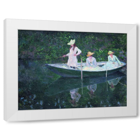 En Norvegienne White Modern Wood Framed Art Print by Monet, Claude
