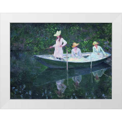 En Norvegienne White Modern Wood Framed Art Print by Monet, Claude